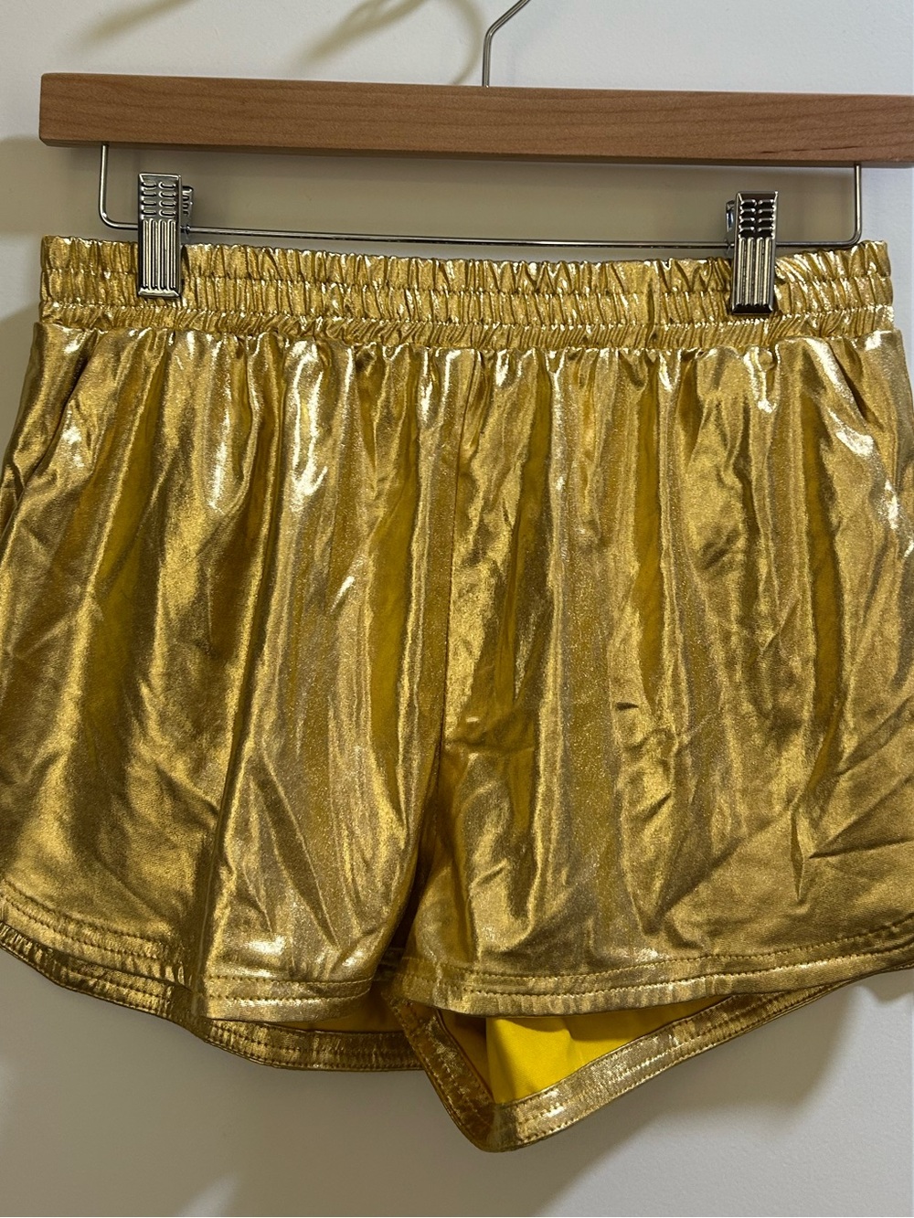 Metallic Gold Women's Athletic Shorts